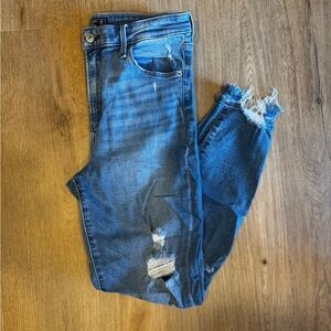 Abercrombie & Fitch Simone High Rise Ankle Distressed Skinny Jeans